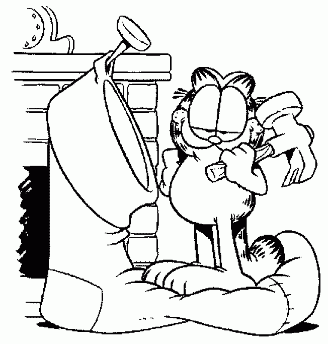 Kolorowanka z Garfieldem - Pobierz i Koloruj kolorowanka do druku